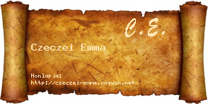 Czeczei Emma névjegykártya